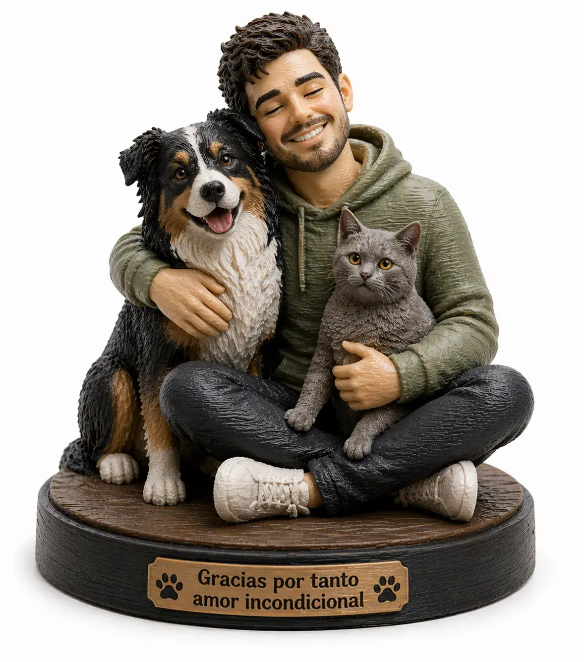 Figura 3D personalizada de mascota