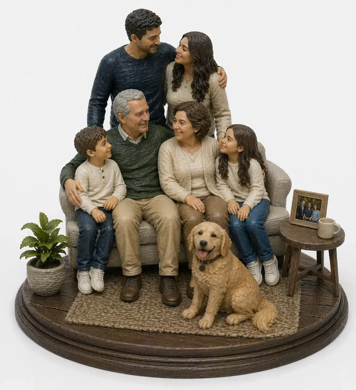 Figura personalizada de pareja impresa en 3D a todo color