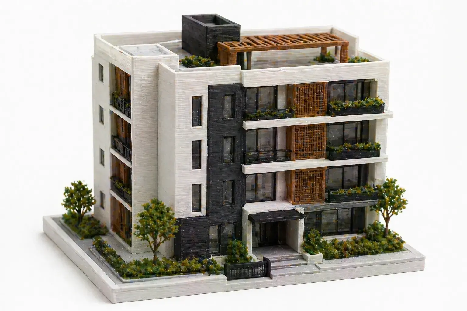 Maqueta de edificio residencial impresa en 3D