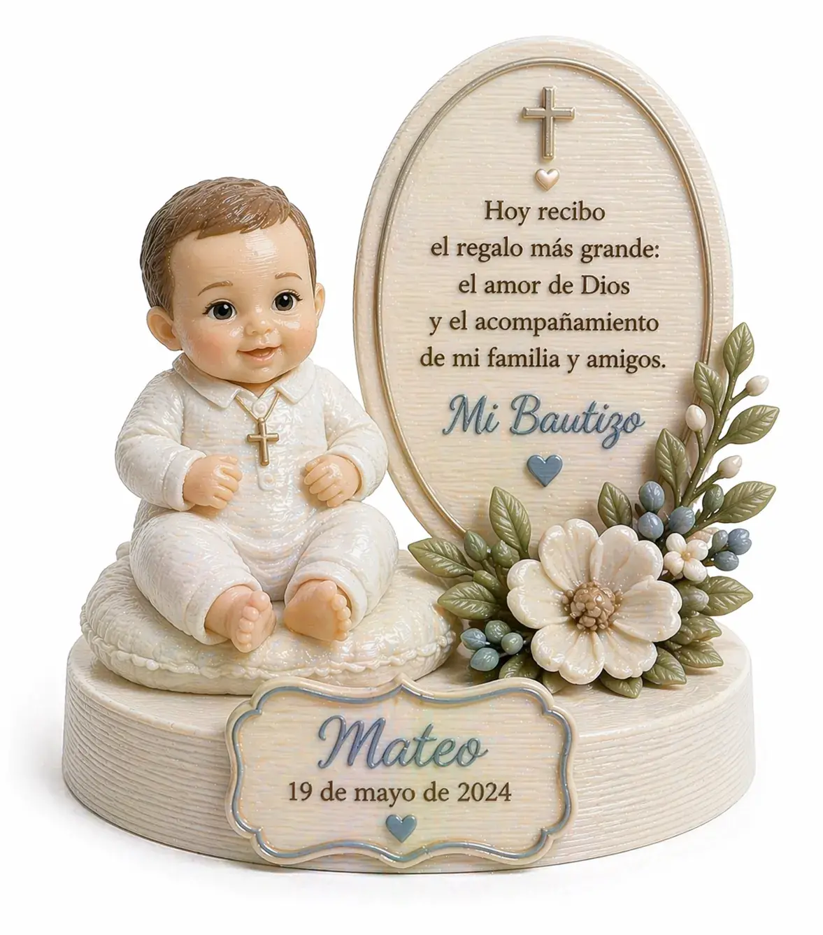 Figura recuerdo de bebé recién nacido en 3D